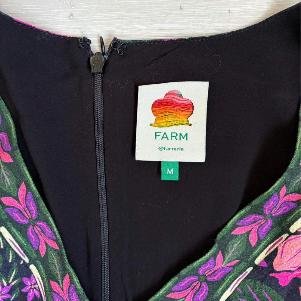 FARM Rio Black & Pink Floral Maxi Dress - Picture 2 of 5